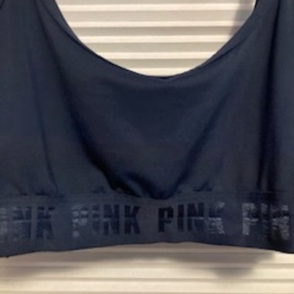 "PINK" by Victoria's Secret Sports Bra, Blue, Medium, Tank Style, Full Support - Picture 4 of 4